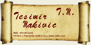 Tešimir Makivić vizit kartica